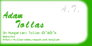 adam tollas business card